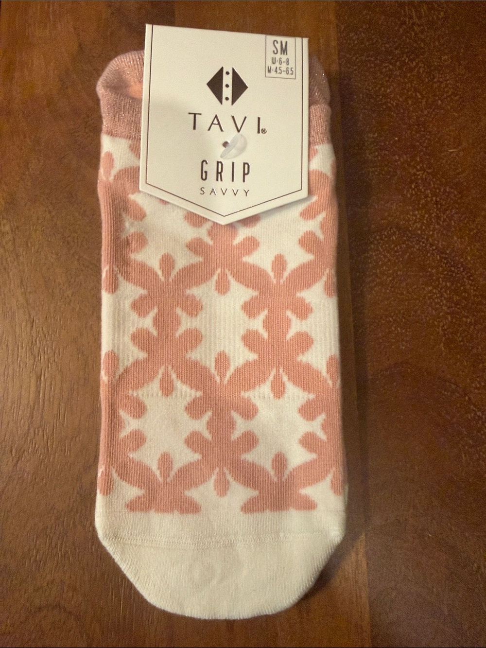 💐💐💐Pure Barre Tavi Grip Savvy Women's Pink Floral No-Show Socks